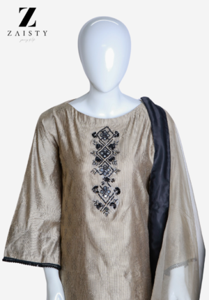 Elegant Coco Brand Women's Dress with Black Handwork