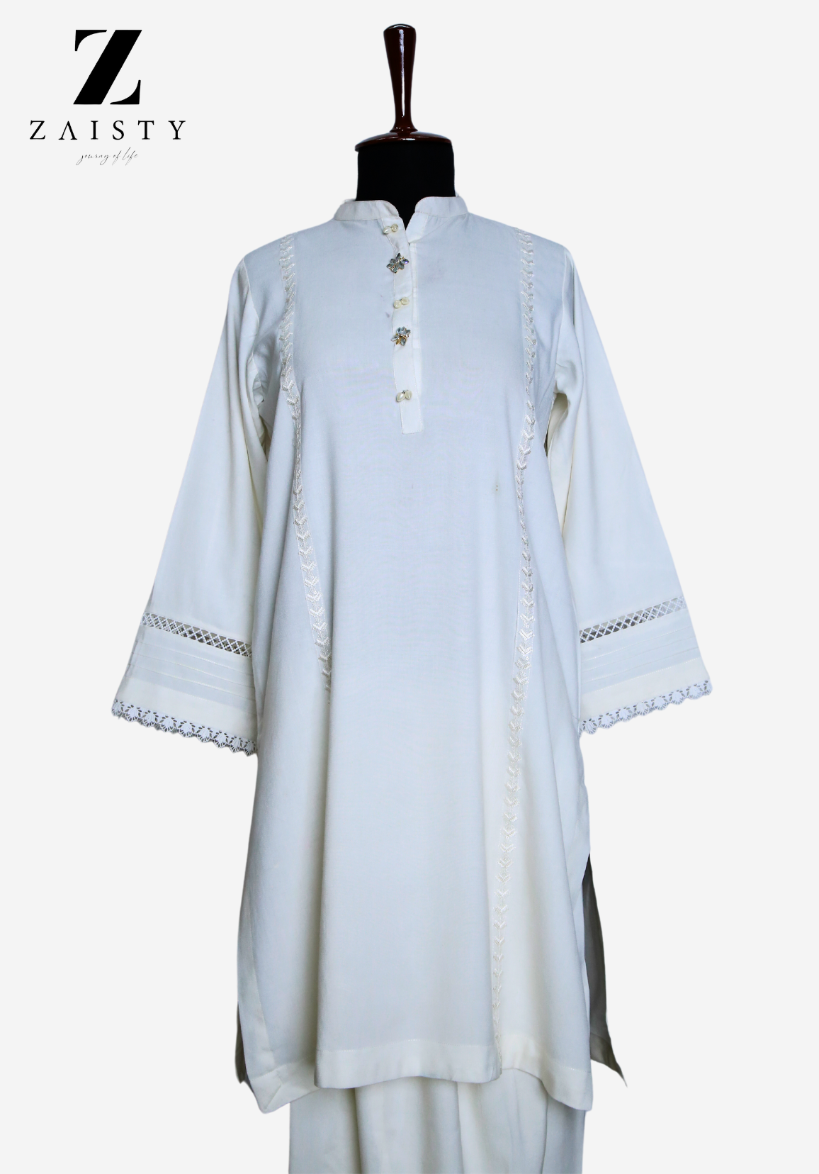 Off White 2-Piece Suit - Image 4