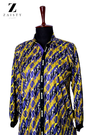 Multi-color Pakistani embroidered 2-piece suit for women.